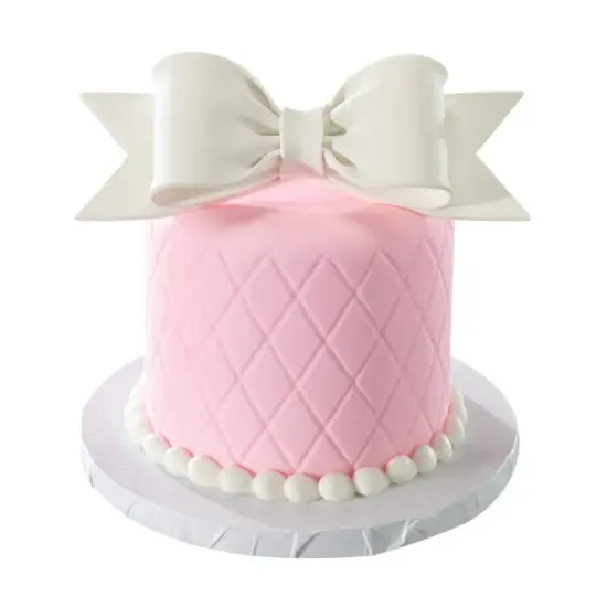 White Gum Paste Bows cake toppers {6}