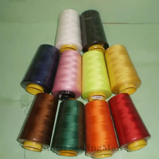Kitcheniva 6000 Yards Sewing Machine Polyester Thread Cones Yellow (#707) {2}