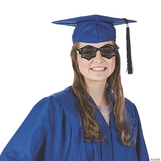 6 1/2" x 5" Graduation Cap Plastic Novelty Shutter Glasses 12 Pc. {2}
