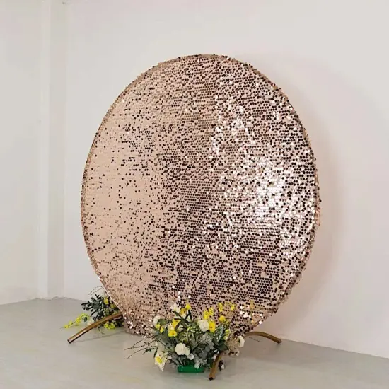 7.5 ft BLUSH Sparkly Big Payette Sequin Backdrop STAND COVER {3}