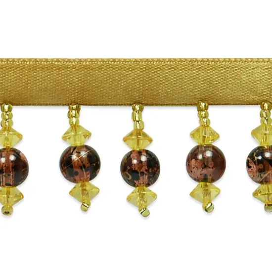 10 yards of Bauble Beaded Fringe Trim | 10 yard cut Amber {1}