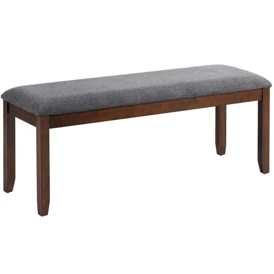 Versatile Upholstered Entryway Footstool Bench with Sturdy Wooden Legs {1}