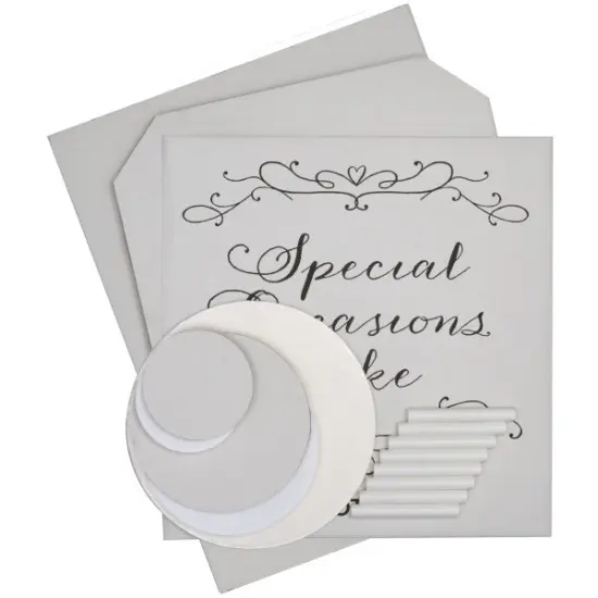 Stacked 3-Tier Round 6", 10" & 12" Cake Structure Set {1}