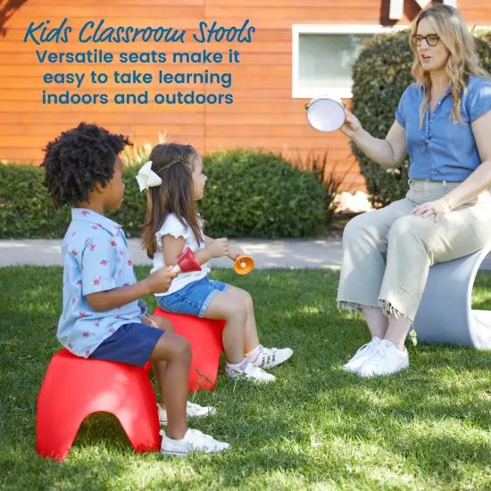 Ayana Stool Set, Flexible Seating, 4-Pack Red {3}