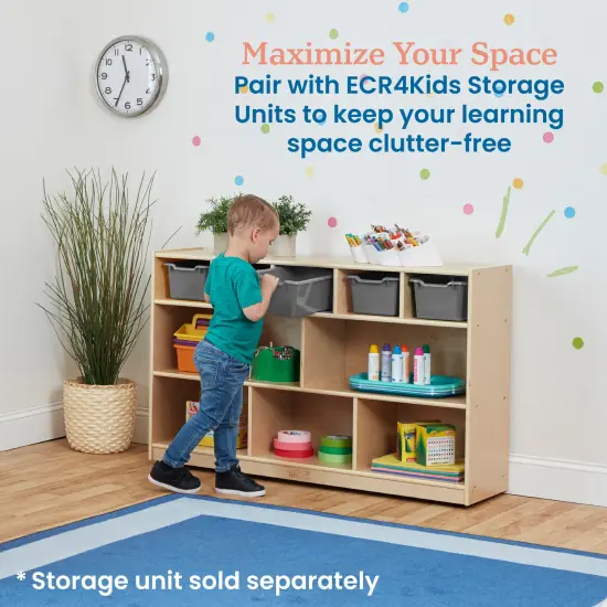 Scoop Front Storage Bins, Multipurpose Organization, 5-Pack Dark Grey {5}