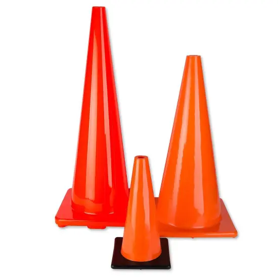 Large Orange Cones, Various Heights {1}