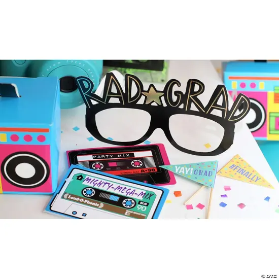 15 3/4" x 3 1/2" Rad Grad Black Cardstock Glasses 24 Pieces {5}