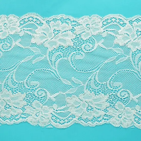 10 yards of Annabel 7 1/2" Stretchable Polyester Chantilly Lace Trim {2}