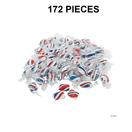 2 Lb. Patriotic Red, White & Blue Twist Peppermints - 172 Pc. {1}