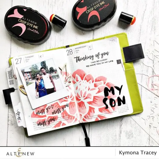 Layered Dahlia Stencil Set (A & B) {2}