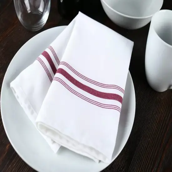 12 Pack Bistro Napkins Burgundy {3}