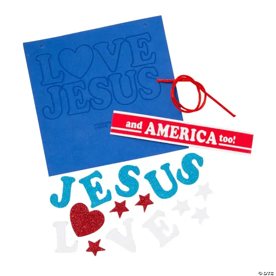 Love Jesus & America Too Sign Craft Kit - Makes 12 {2}