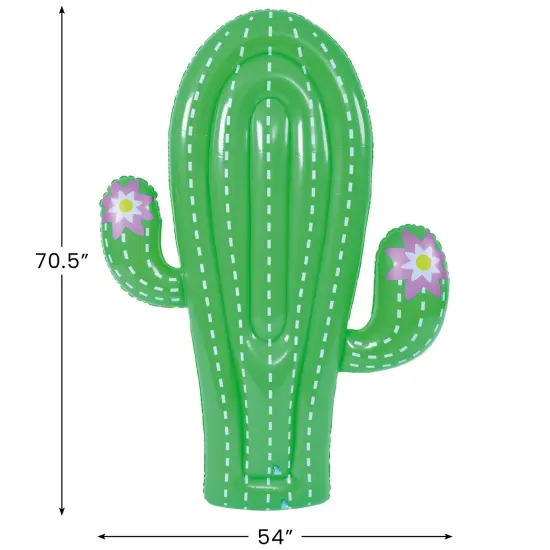Pool Central Inflatable Jumbo Cactus Shaped Pool Float - 5.75' - Green {4}