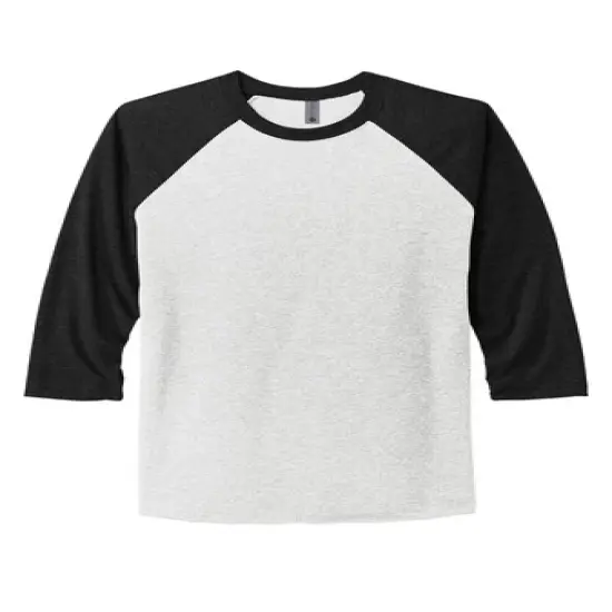 Next Level&reg; Unisex Tri-Blend Sleeve Raglan Tee Vtg black/ hthr whit {1}