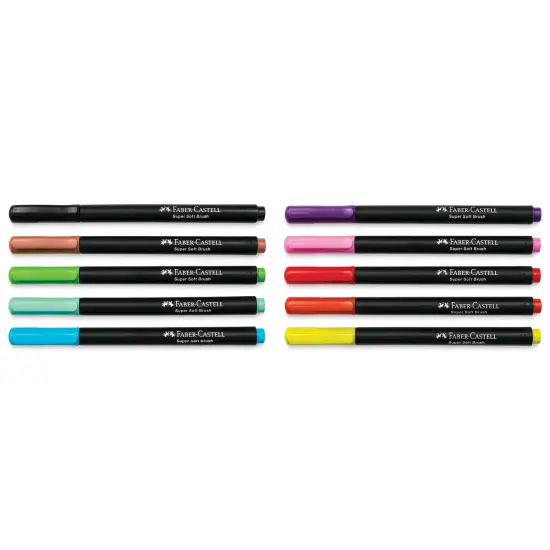 Faber-Castell Black Edition Brush Pens - Assorted Colors, Set of 10 {1}