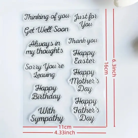 Designer Holidays And Occasions Sentiment Cling Stamps {2}
