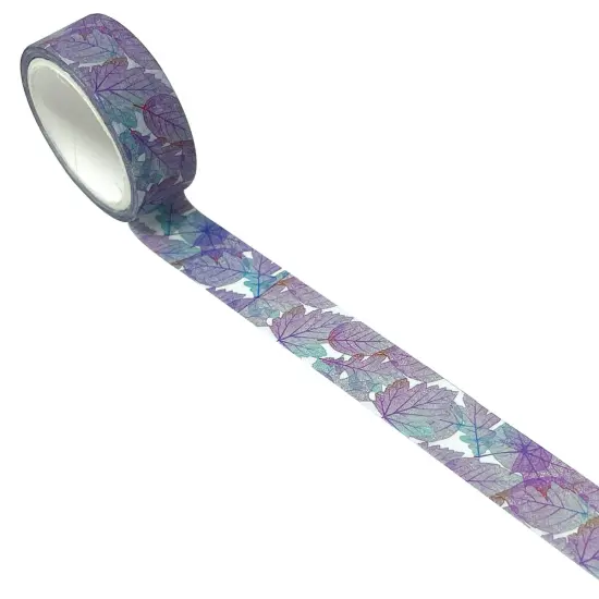 Wrapables Washi Masking Tape Purple Leaves {2}