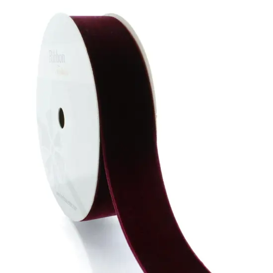 1" Velvet Ribbon (5yd & 25yd Spool Lengths) Burgundy {1}