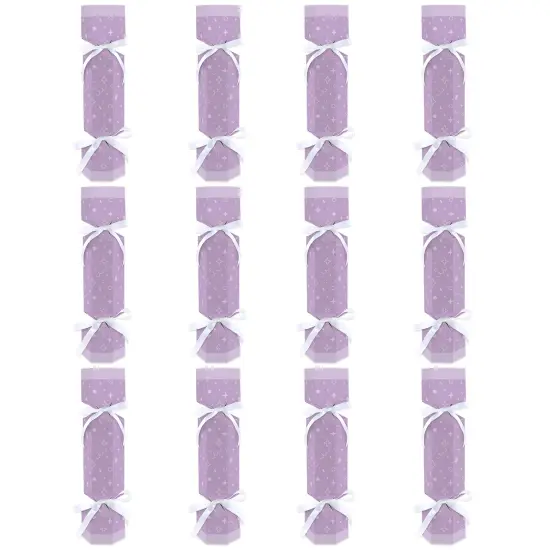 Big Dot of Happiness Purple Confetti Stars - No Snap Simple Party Table Favors - DIY Cracker Boxes - Set of 12 {6}