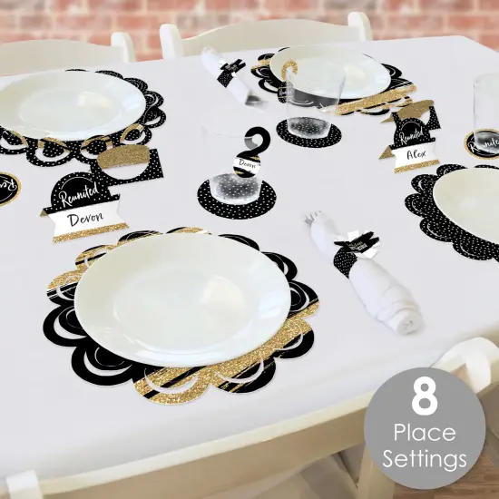 Big Dot of Happiness Reunited - School Class Reunion Party Paper Charger and Table Decorations - Chargerific Kit - Place Setting for 8 {3}