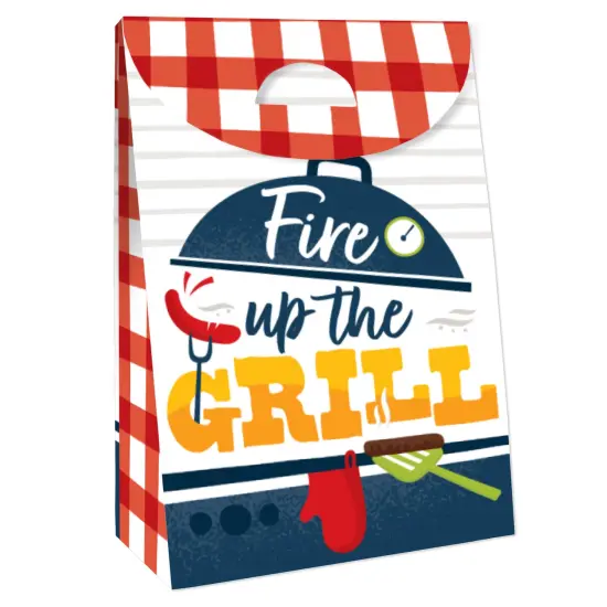 Big Dot of Happiness Fire Up the Grill - Summer BBQ Picnic Gift Favor Bags - Party Goodie Boxes - Set of 12 {4}