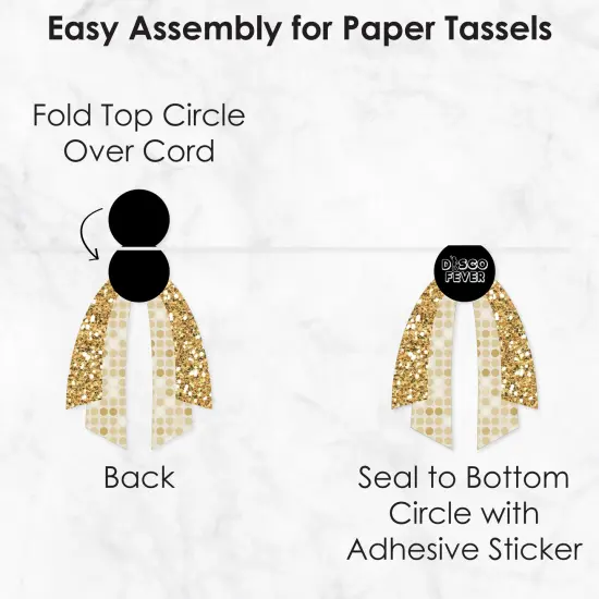 Big Dot of Happiness 70's Disco - DIY 1970s Disco Fever Party Pennant Garland Decoration - Triangle Banner - 30 Pieces {7}