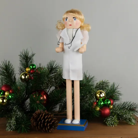 Northlight 15" Nurse Christmas Nutcracker with Stethoscope White {3}