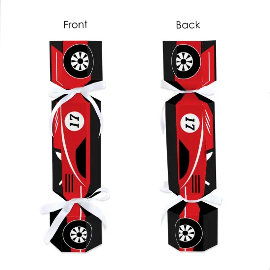 Big Dot of Happiness Let's Go Racing - Racecar - No Snap Race Car Birthday Party or Baby Shower Party Table Favors - DIY Cracker Boxes - Set of 12 {7}