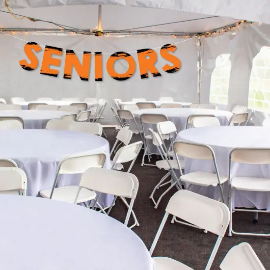 Big Dot of Happiness Orange Senior Night - High School Sports and Graduation Party Decorations - Seniors - Outdoor Letter Banner {3}