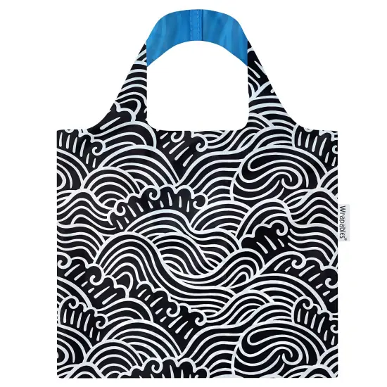 Wrapables AllyBag Collection Reusable Shopping Bag Navy Swirls {1}