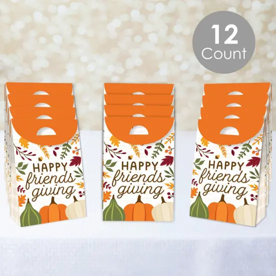 Big Dot of Happiness Fall Friends Thanksgiving - Friendsgiving Gift Favor Bags - Party Goodie Boxes - Set of 12 {3}