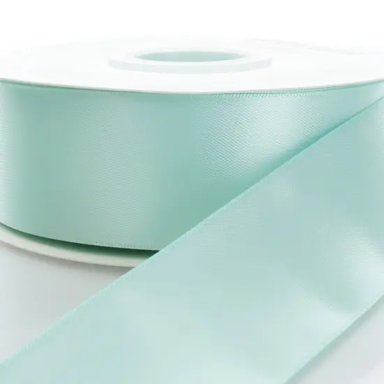 7/8" Double Faced Satin Ribbon Aqua {1}