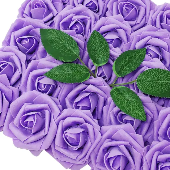 Wrapables Artificial Rose Flower, Real Touch Flowers for DIY Wedding Bouquets and Centerpieces Lilac {2}