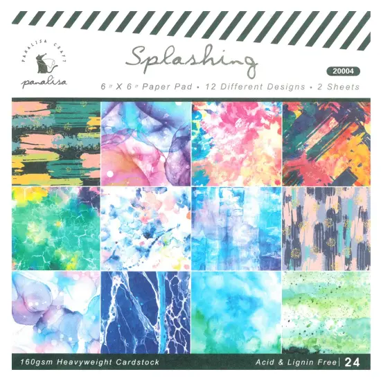 Wrapables 6x6 Decorative Single-Sided Scrapbook Paper for Arts & Crafts Projects, Scrapbooking, Card-Making Inkblot {2}