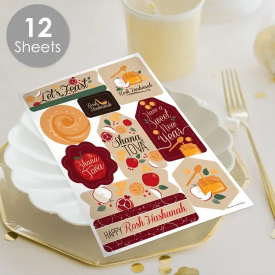 Big Dot of Happiness Rosh Hashanah - Jewish New Year Party Jewish New Year Party Favor Sticker Set - 12 Sheets - 120 Stickers {3}