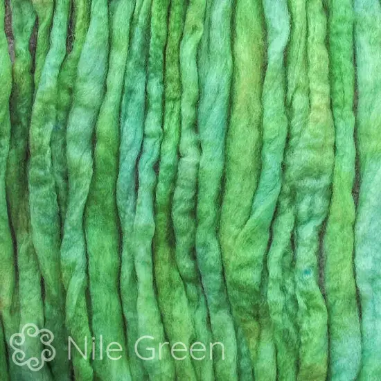 LEARN TO SPIN - Beginner's Spinning Kit with Hand Dyed BFL Roving, Drop Spindle & Printed Instructions w/ Video. Many Colors. Nile Green {2}