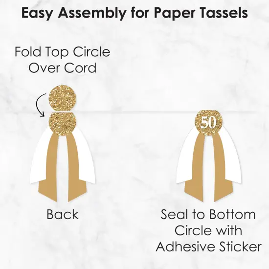 Big Dot of Happiness We Still Do - 50th Wedding Anniversary - DIY Anniversary Party Pennant Garland Decoration - Triangle Banner - 30 Pieces {7}