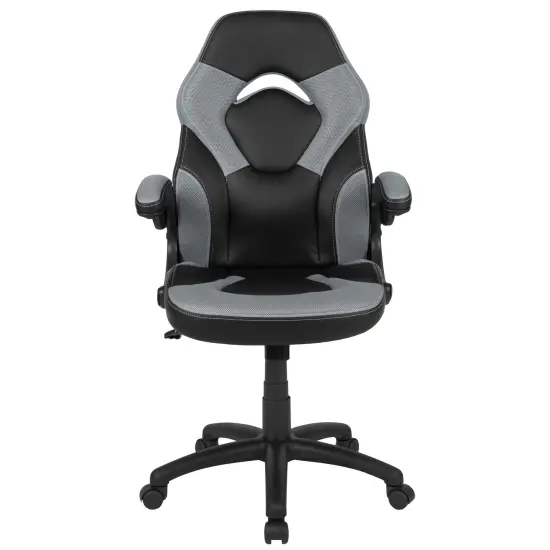 Emma and Oliver Z100 Gaming Chair Racing Office Ergonomic Computer PC Adjustable Swivel Chair Gray {3}