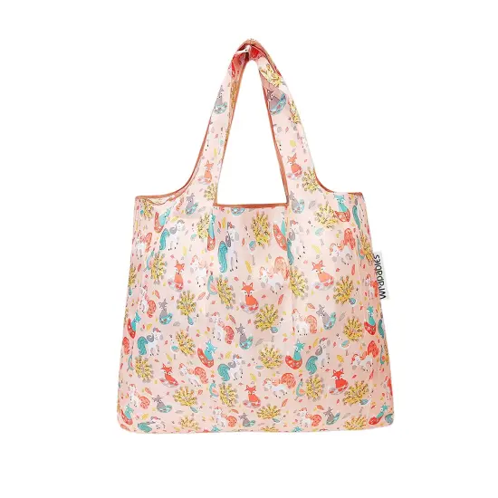 Wrapables Foldable Tote Nylon Reusable Grocery Bag (Set of 2) Fantastic Creatures {2}