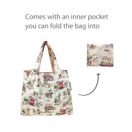 Wrapables Small Foldable Tote Nylon Reusable Grocery Bags Corsage {9}