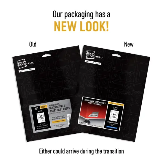 Avery PermaTrack Destructible Asset Tag Labels, 1-1/4" x 2-3/4", 112 Asset Tags (60537) {2}