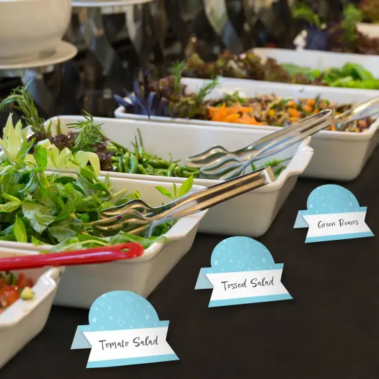 Big Dot of Happiness Blue Confetti Stars - Simple Party Decorations Tent Buffet Card - Table Setting Name Place Cards - Set of 24 {4}