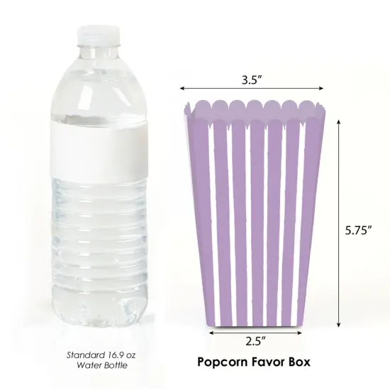 Big Dot of Happiness Purple Stripes - Simple Party Favor Popcorn Treat Boxes - Set of 12 {3}