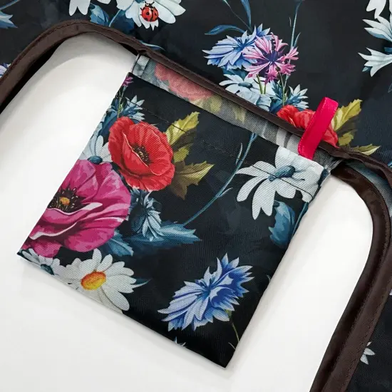 Wrapables JoliBag Collection Reusable Shopping Bag (Set of 2) Midnight Bouquet {4}