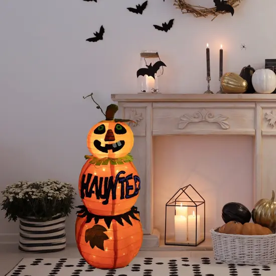 Northlight Lighted Haunted Jack-O-Lantern Halloween Decoration - 38" - Orange {3}