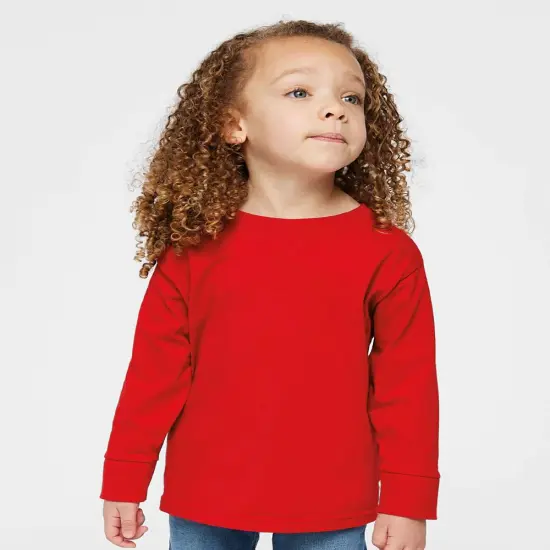 Rabbit Skins&reg; Toddler Fine Jersey Crewneck Long Sleeve Tee - 3302 Red {1}