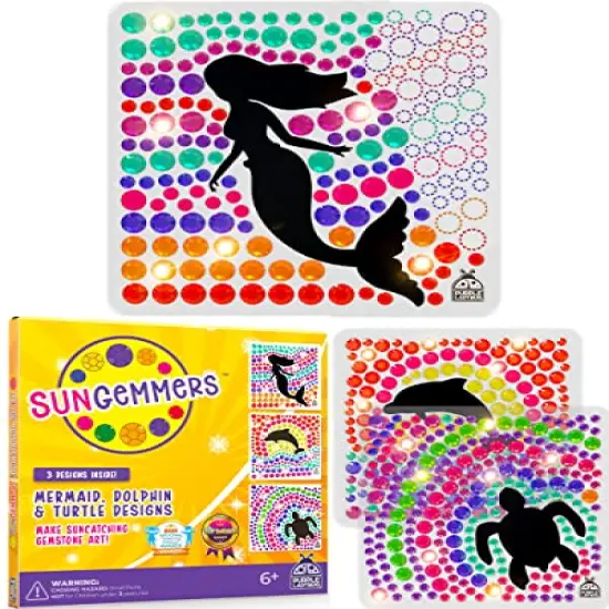 Dolphin Diamond Window Art Suncatcher Kit for Kids 6-8 9 10, Birthday Gifts for 7 Year Old Girl, Mermaid Gifts - Crafts for Girls Ages 8-12 {2}