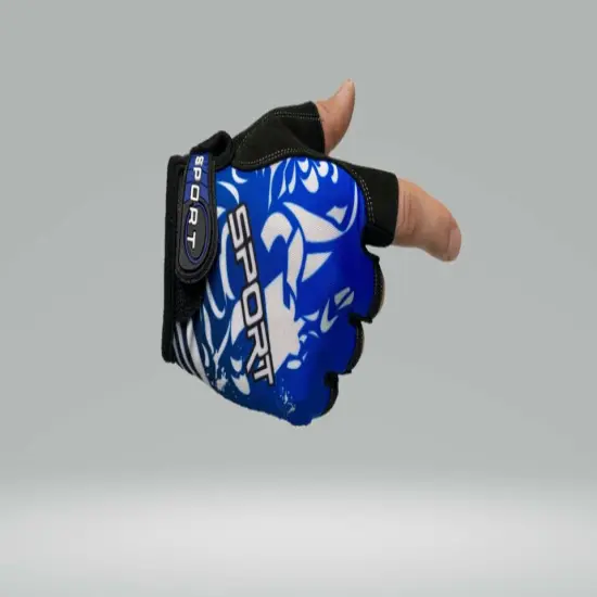 Kitcheniva Gloves Half Finger Sports Cycling MTB Bicycle Motorcycle Blue {7}