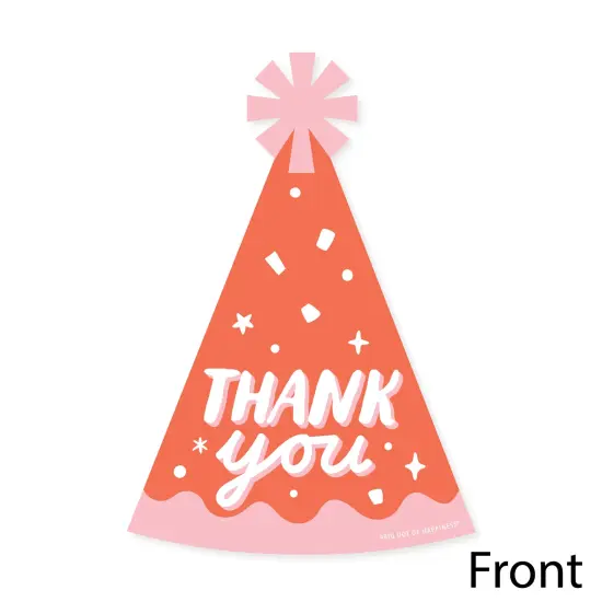 Big Dot of Happiness Party Time - Shaped Thank You Cards - Happy Birthday Party Thank You Note Cards with Envelopes - Set of 12 {4}