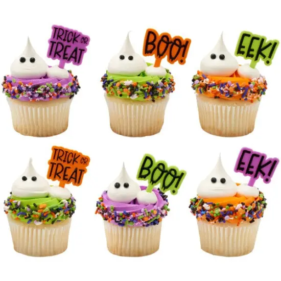 Halloween Greetings DecoPics Cupcake Decoration, 12ct {3}